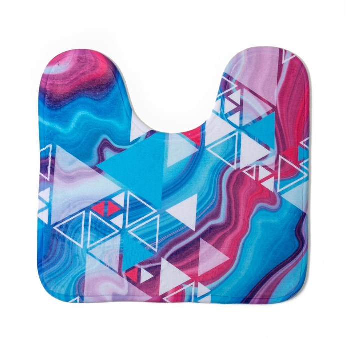 Коврик для ванной "Мрамор" 46х43 см велюр, поролон 400г/м2