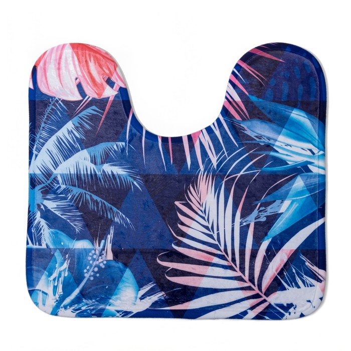 Коврик для ванной "Тропики" 46х43 см велюр, поролон 400г/м2