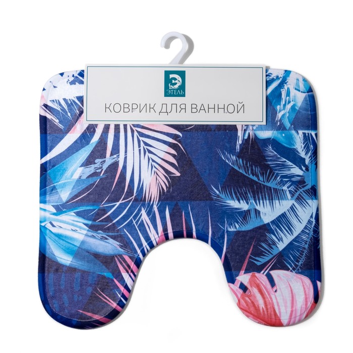 Коврик для ванной "Тропики" 46х43 см велюр, поролон 400г/м2