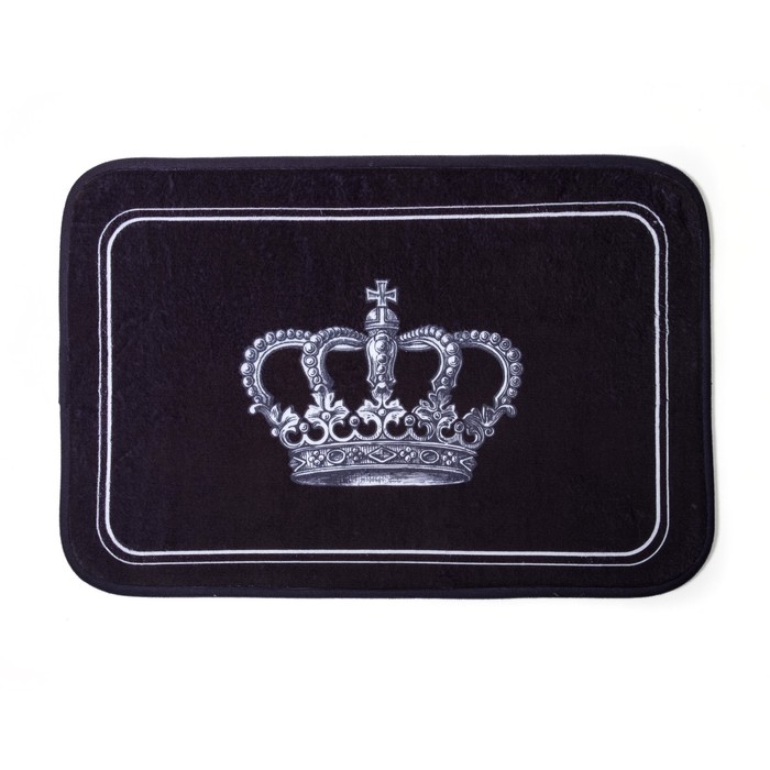 Коврик для ванной "Корона" 40х60 см велюр, поролон 400г/м2