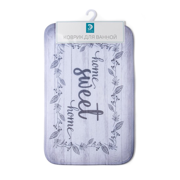 Коврик для ванной "Sweet home" 40х60 см велюр, поролон 400г/м2