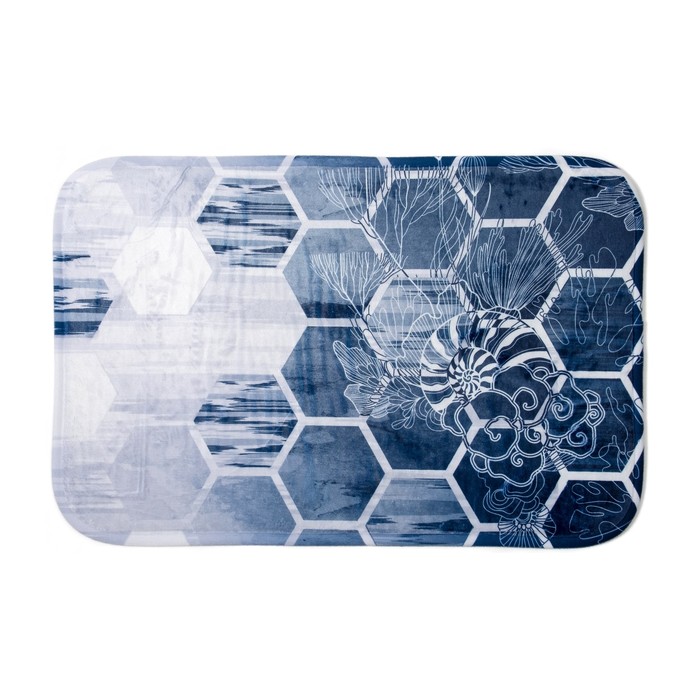 Коврик для ванной "Рифы" 40х60 см велюр, поролон 400г/м2