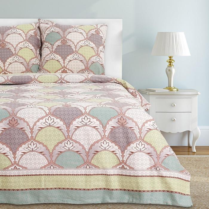 Постельное бельё "Этель" евро Барокко 200х217 см, 220х240 см, 70х70 см - 2 шт, 100% хл, бязь