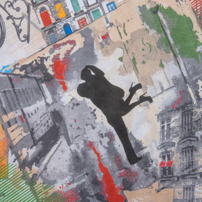 Постельное бельё "Этель" 2 сп. Путешествие 175х215 см, 200х220 см, 70х70 см - 2 шт, 100% хл, бязь