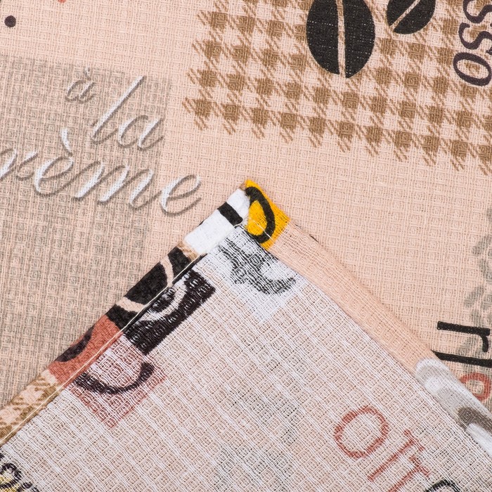 Вафельное полотенце пляжное «Тет-а-тет» 80х150 см, разноцветный, 160г/м2,хлопок 100%