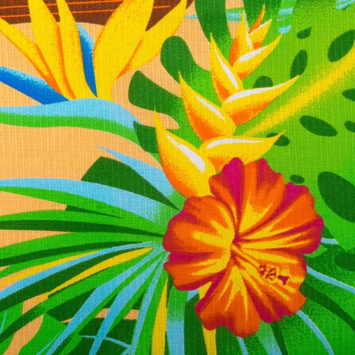 Вафельное полотенце пляжное «Пляжное радио» 80х150 см, разноцветный, 160г/м2,хлопок 100%