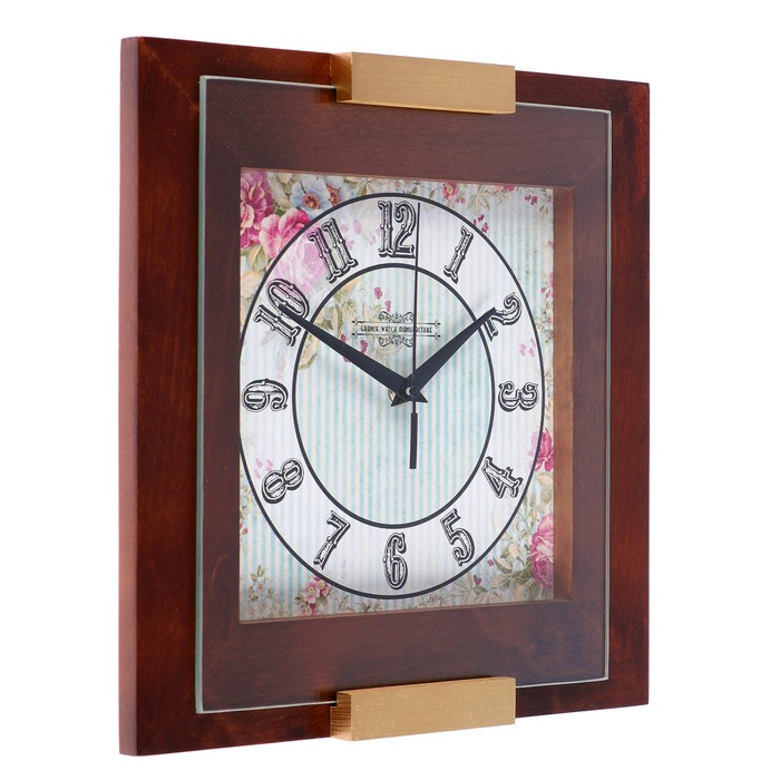 Часы настенные "Grance" "Тёмный орех" GB-307, 31х31х4.5 см