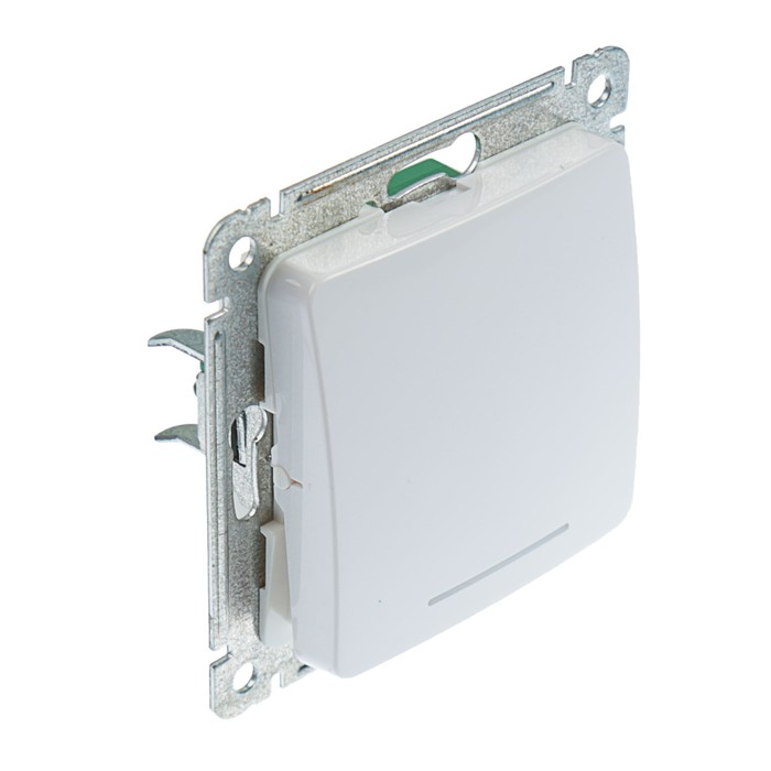 Выключатель HEGEL "Мастер" ВС10-412, 10 А, 1 клавиша, скрытая, с индикацией, белый