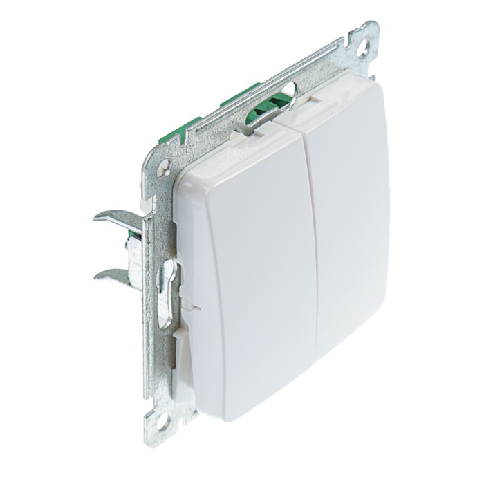 Выключатель HEGEL "Мастер" ВС10-451, 10 А, 2 клавиши, скрытая, белый