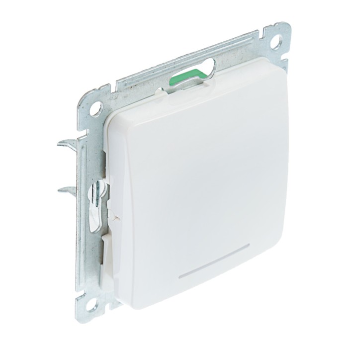 Переключатель HEGEL "Мастер" ВС10-462, 10 А, 1 клавиша, скрытая, с индикацией, белый