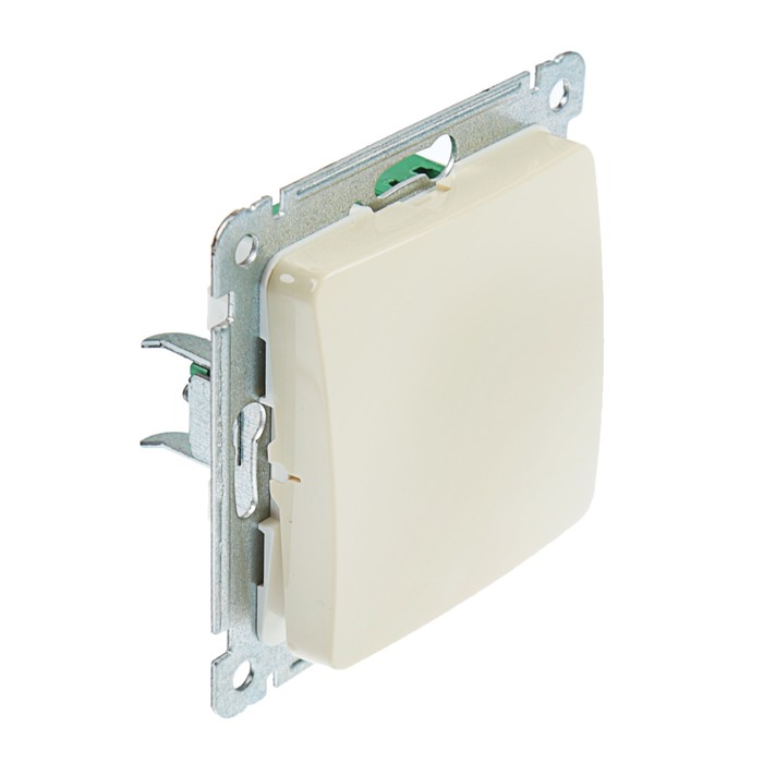 Выключатель HEGEL "Мастер" ВС10-431-01, 10 А, 1 клавиша, скрытая, с самовозвратом, бежевый