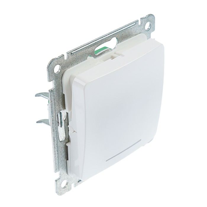 Выключатель HEGEL"Мастер"ВС10-432-01,10 А,1 клавиша, скрытая, с индикацией,с самовозв.беж.