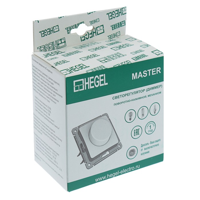 Диммер HEGEL "Мастер" ДС-315-472-01, 2 А, одноместная, скрытая, бежевый