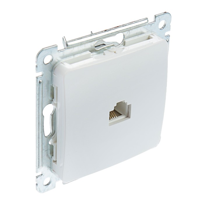 Розетка телефонная HEGEL "Мастер" РСТ-400, RG-11, 1 гнездо, скрытая, белый