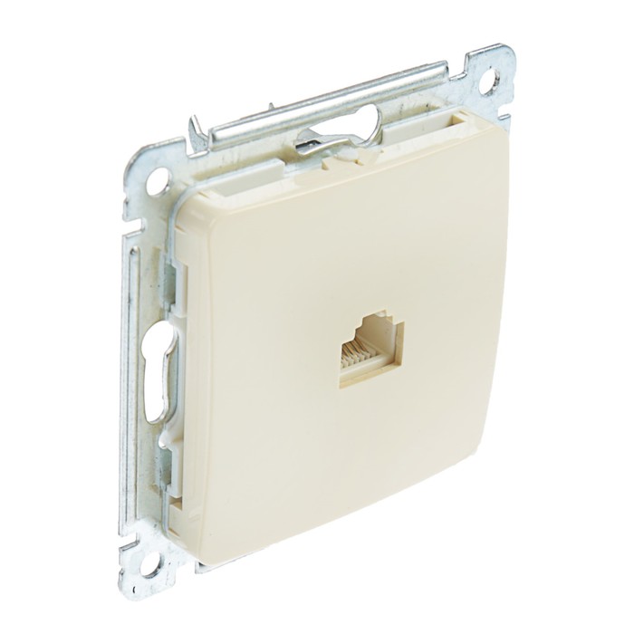 Розетка компьютерная HEGEL "Мастер" РСК-400-01, RG-45, категория 5е, 1 гнездо, скрытая, беже   35745