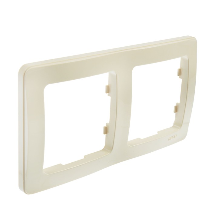 Рамка HEGEL "Мастер" Р402-01, 2-х постовая, горизонтальная , бежевый