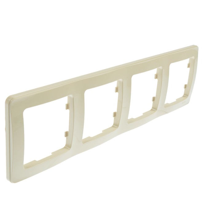 Рамка HEGEL "Мастер" Р404-01, 4-х постовая, горизонтальная , бежевый