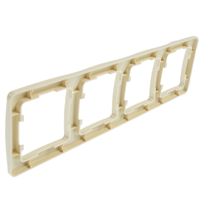 Рамка HEGEL "Мастер" Р404-01, 4-х постовая, горизонтальная , бежевый