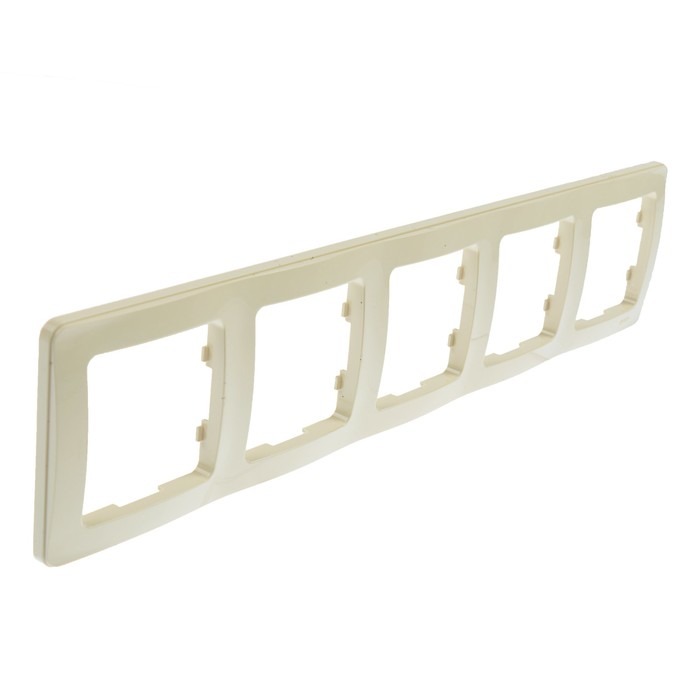 Рамка HEGEL "Мастер" Р405-01, 5-ти постовая, горизонтальная , бежевый