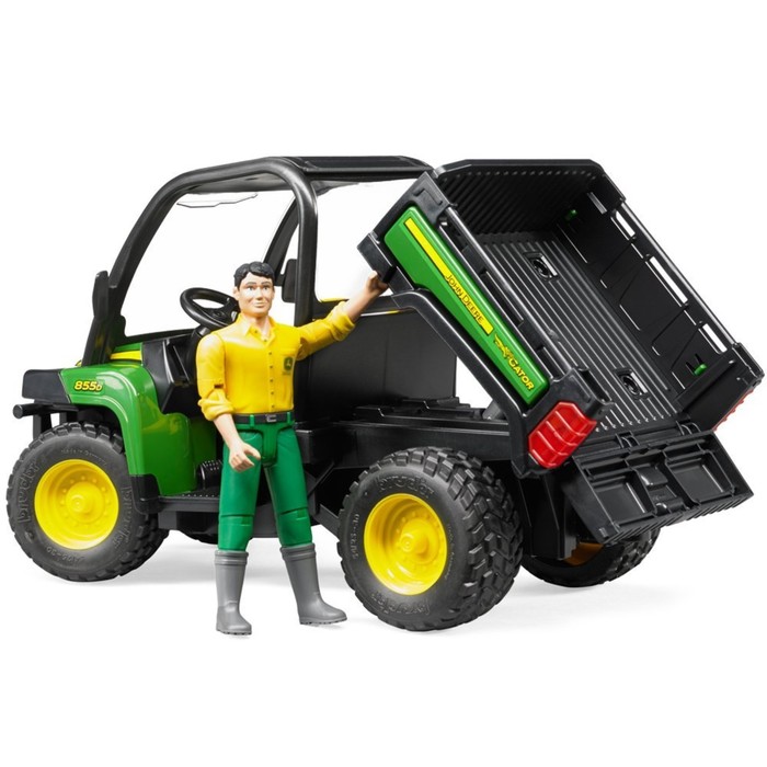 Мини-самосвал John Deere Gator XUV 855D, с фигуркой водителя 107 мм
