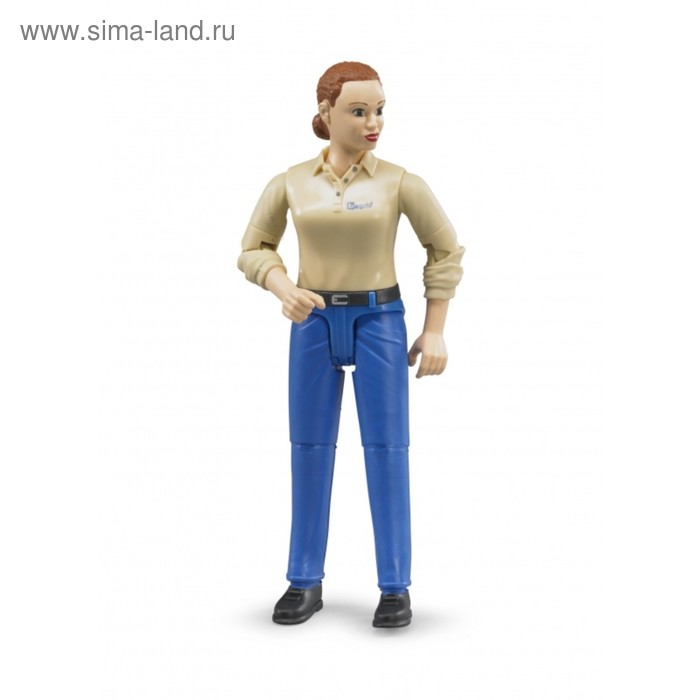 bruder брудер фигурка женщины розовые джинсы 60 403 с 3 лет Фигурка женщины в голубых джинсах Bruder