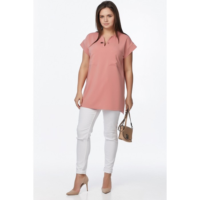 Туника женская, размер 50, цвет светло-коралловый 2-221-04