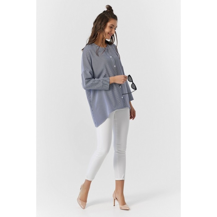 Блуза женская, размер 46, принт полоска 259-02-02