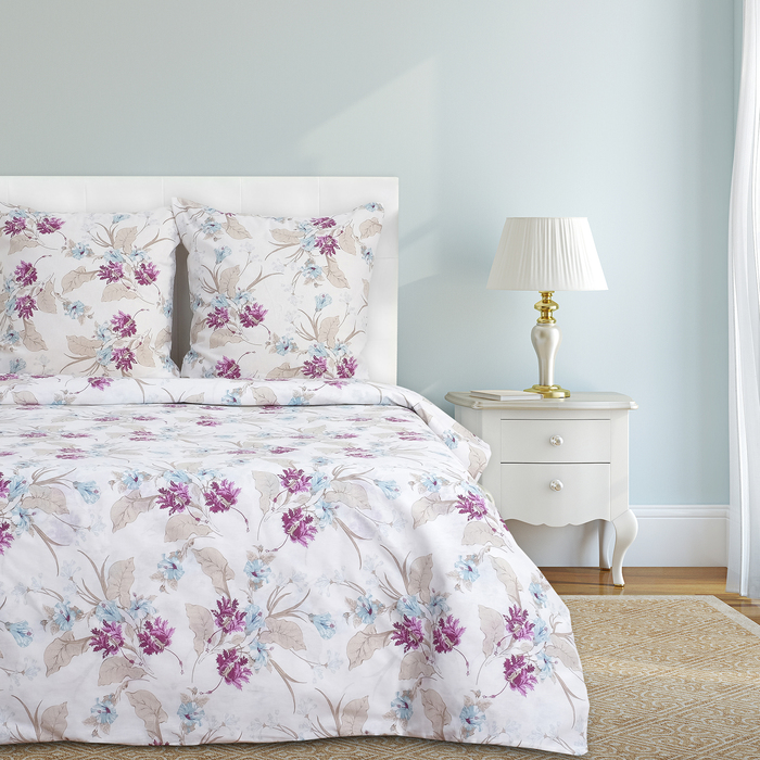 Постельное бельё "Этель" евро Оксалис 200х217 см, 220х240 см, 70х70 см - 2 шт, 100% хл, бязь