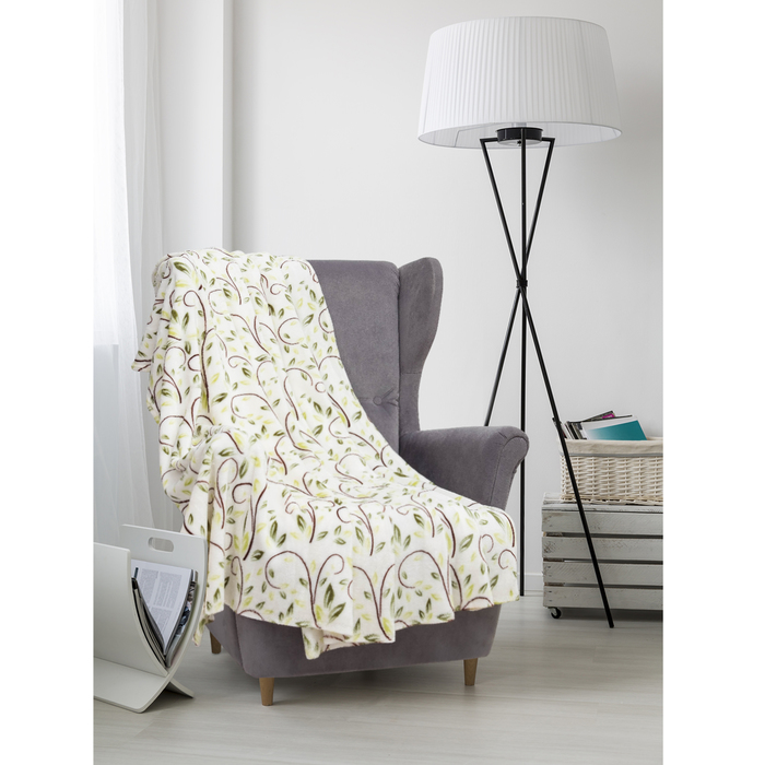 Плед велсофт  "Росток" 200х200 см, 280 г/м2, 100% п/э