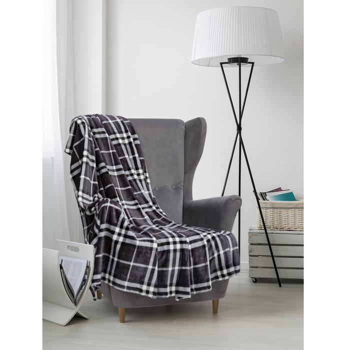 Плед велсофт  "Норд" 180х200 см, 280 г/м2, 100% п/э