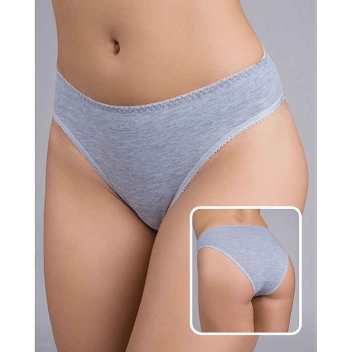 Трусы женские слипы макси Т-22 цвет серый меланж, р-р 50