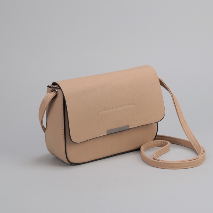 Сумка женская, отдел на молнии, наружный карман, длинный ремень, цвет хаки