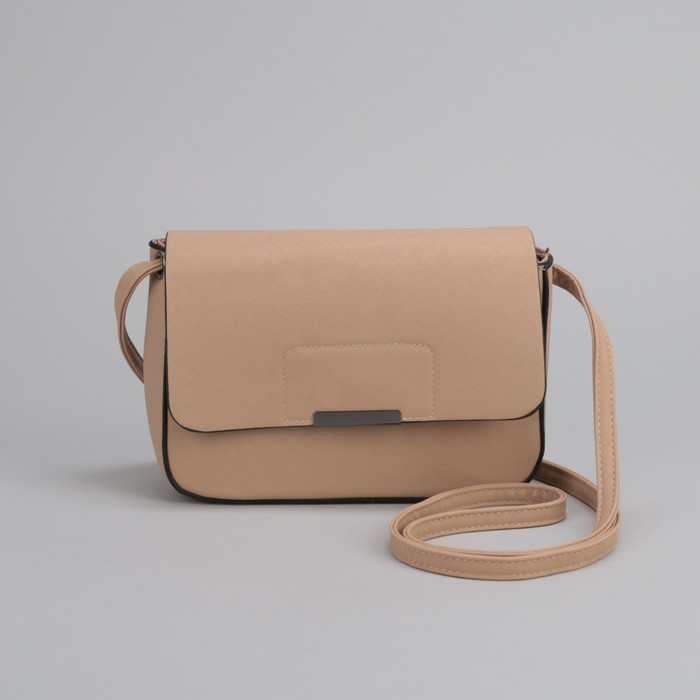 Сумка женская, отдел на молнии, наружный карман, длинный ремень, цвет хаки