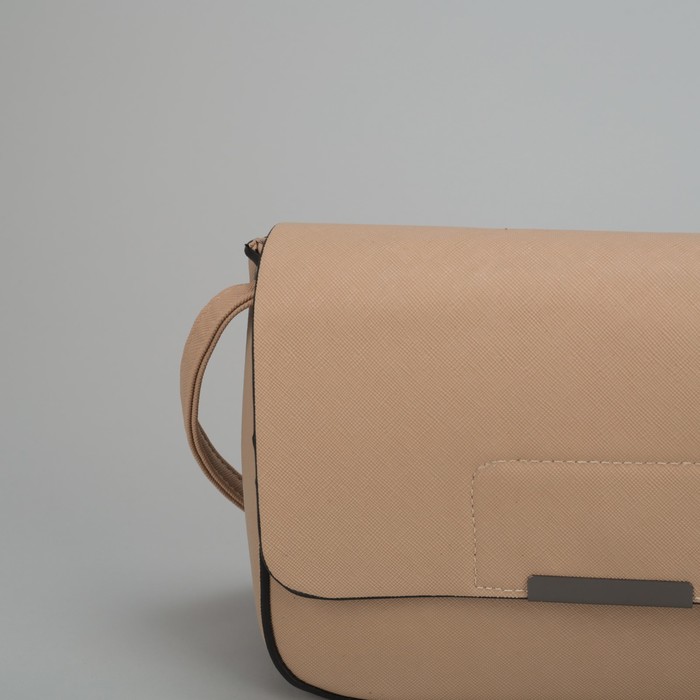 Сумка женская, отдел на молнии, наружный карман, длинный ремень, цвет хаки