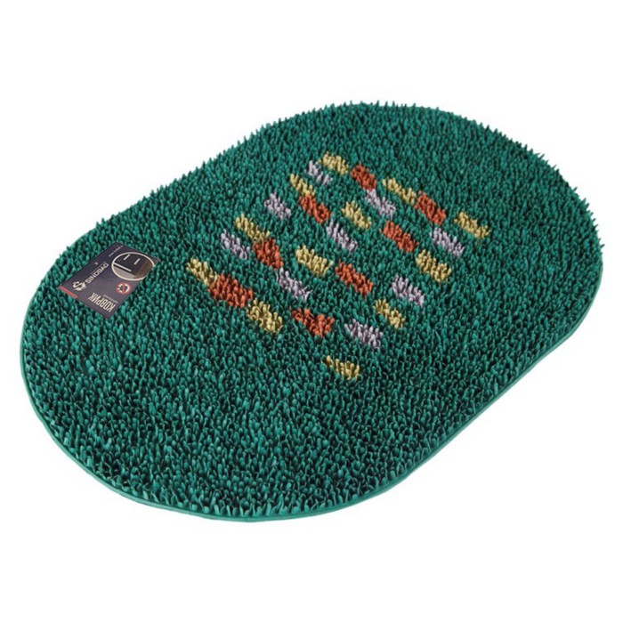 Коврик напольный FRG 05G, размер 40x60 см, высота 12 мм, зеленый