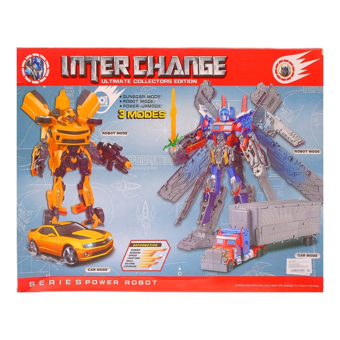 Игровой набор «Трансформеры Автоботы», 2 шт, УЦЕНКА, нет двери у жёлтого трансформера