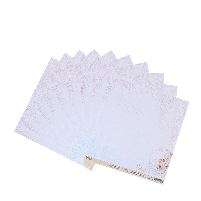 Бумага для скрапбукинга "Кружево "Пионовый сад" 30,5 х 30,5 см, 190гр/м2