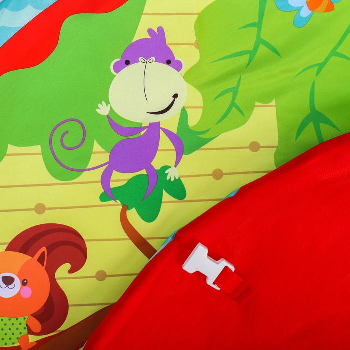 Развивающий коврик с дугами «Слонёнок», 5 игрушек + безопасное зеркальце