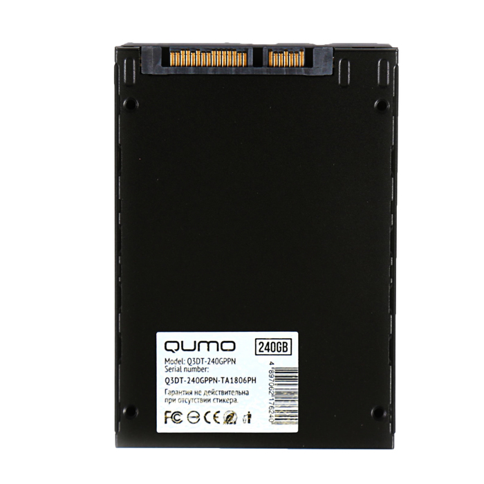 Накопитель SSD Qumo Novation TLC 3D Q3DT-240GPPN, SATA III, 240 Гб, TLC