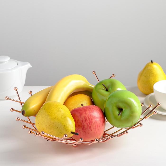 Блюдо для фруктов 26,5х27х10 см, цвет медь