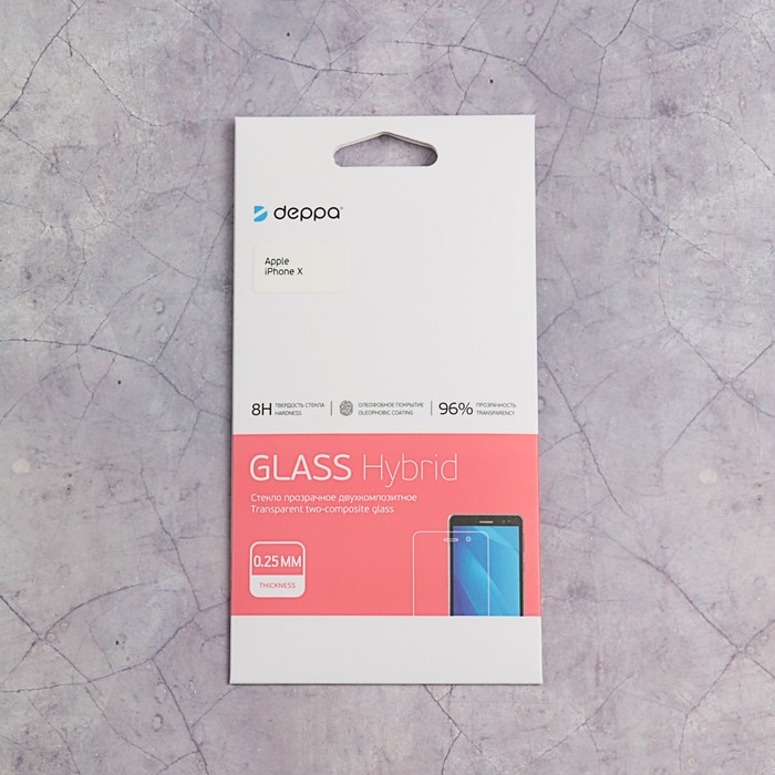 Защитное стекло Deppa Hybrid, для Apple iPhone X, прозрачное