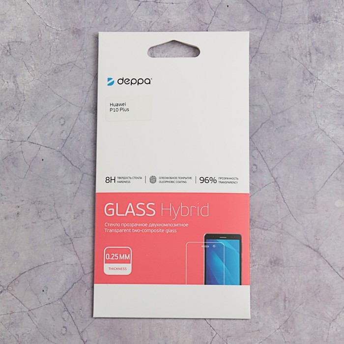 Защитное стекло Deppa Hybrid, для Huawei P10 Plus, прозрачное, Deppa