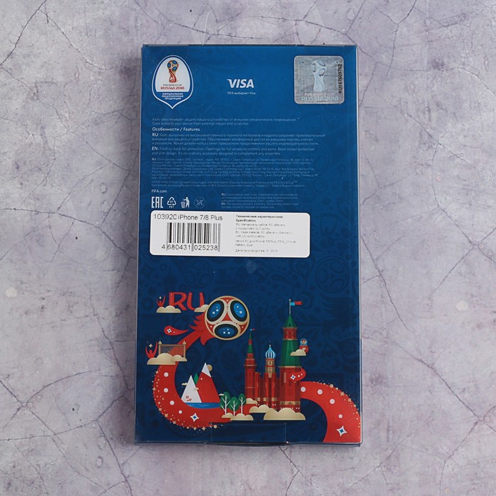 Чехол FIFA WORLD CUP RUSSIAN 2018, iPhone 7/8 Plus, soft-touch