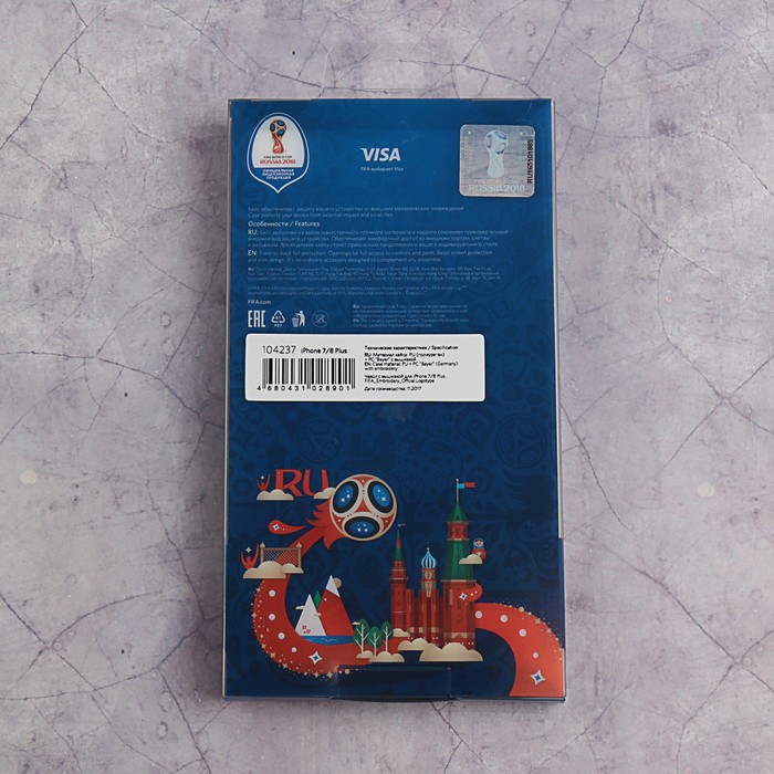 Чехол FIFA WORLD CUP RUSSIAN 2018, iPhone 7/8 Plus, вышивка