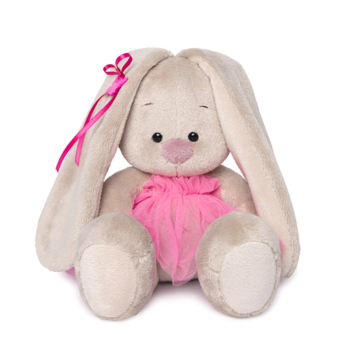 Мягкая игрушка "ЗайкаМи" в ярко-розовой юбочке, 15 см