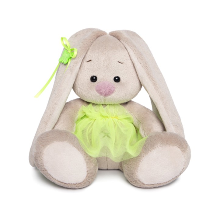 Мягкая игрушка "Зайка Ми" в ярко-зелёной юбочке, 15 см