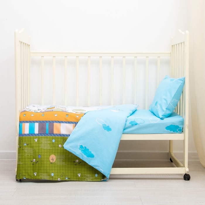 

Постельное бельё АДЕЛЬ Kids Детский городок, размер 105х140, 105х140, 40х60см, поплин 110г/м, хлопок 100%