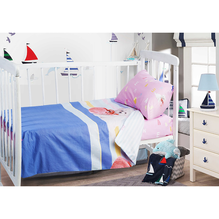 Детское постельное бельё АДЕЛЬ Kids Тотошка(2) 105*140, 105*140, 40*60, поплин, хл100% 110 г/м