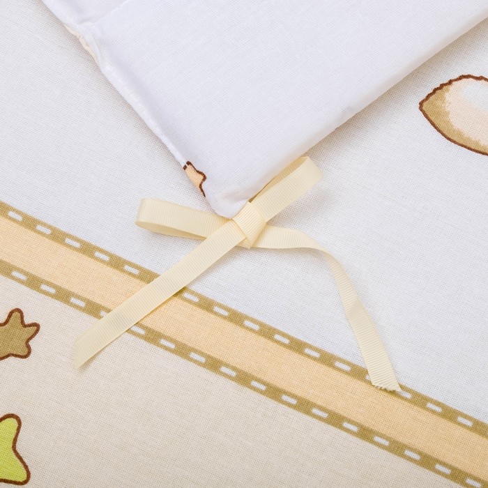 Комплект в кроватку 4 пр. "Друзья", цвет бежевый, бязь, хл100%