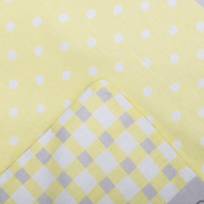 Комплект в кроватку 6 пр. "Лето", цвет жёлтый/серый, бязь, хл100%